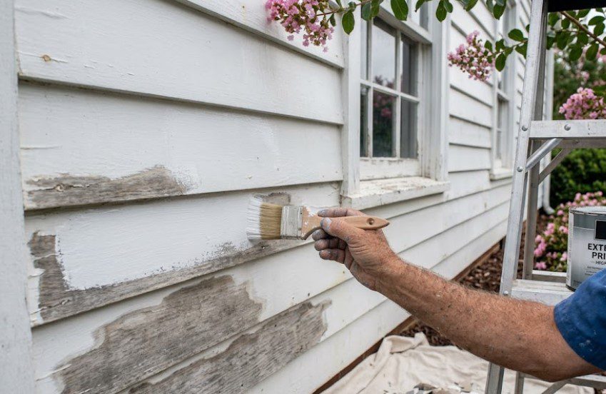painting exterior wood after repairs